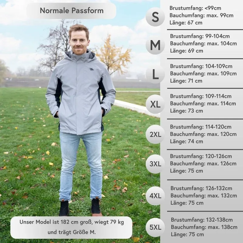 3in1 Herren-Reflektorjacke mit herausnehmbarer Fleecejacke – komplett reflektierend