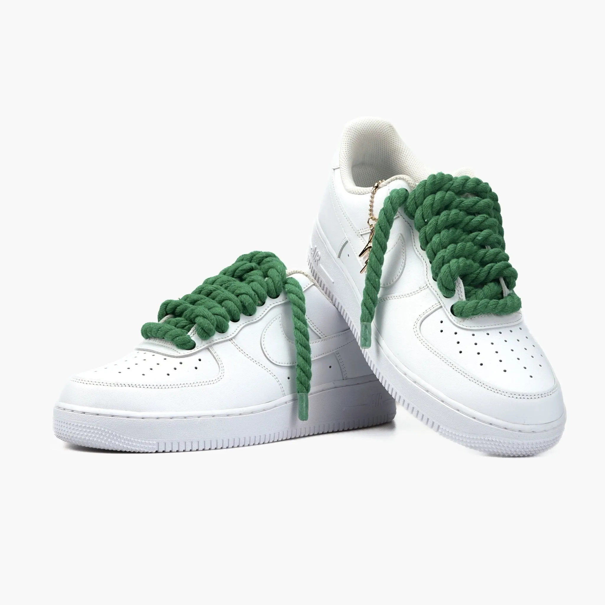 AIR Force 1 Custom Sneaker Dicke Schnürsenkel Seil Grün