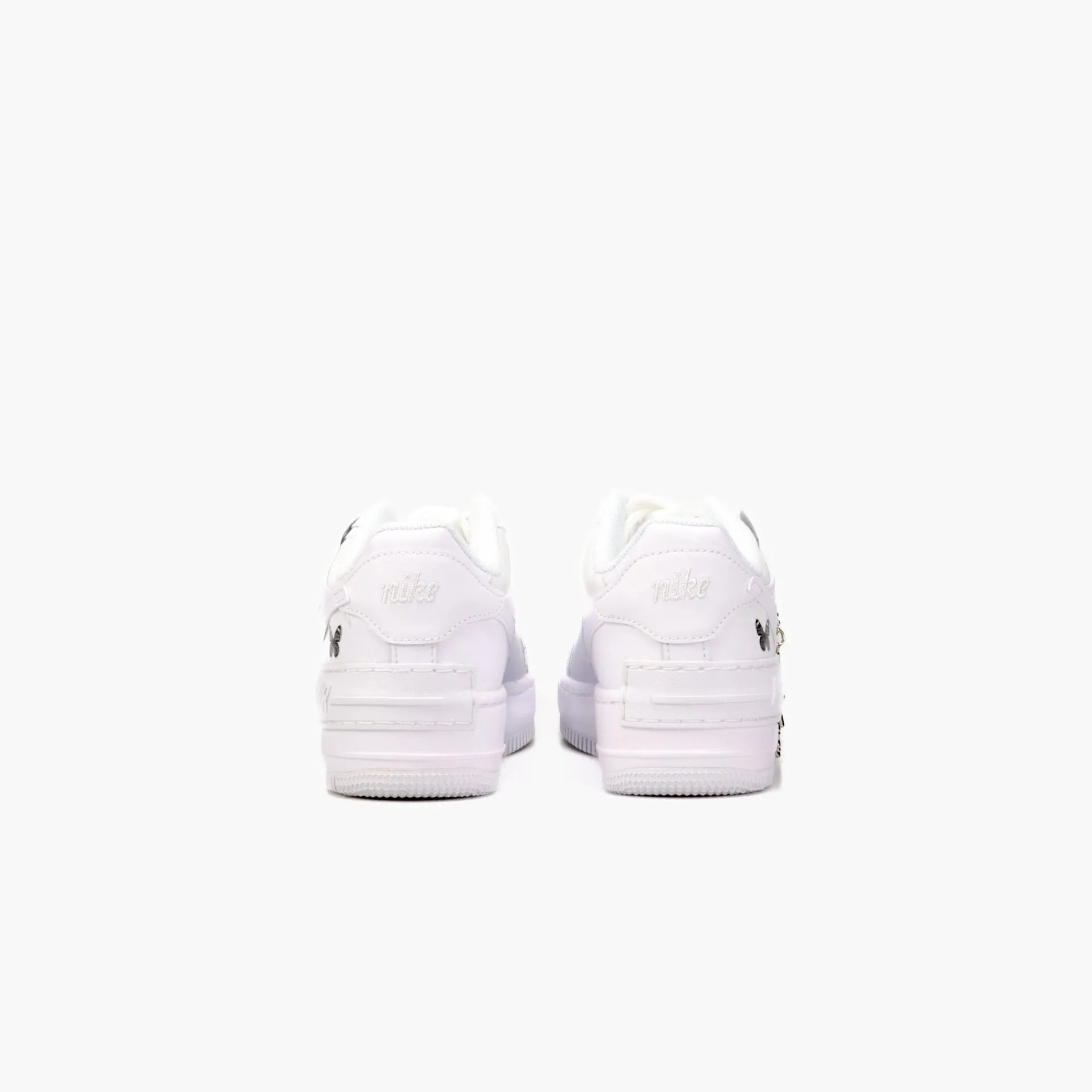 AIR Force 1 Custom Sneaker Shadow 1 Schmetterling Butterfly Grau