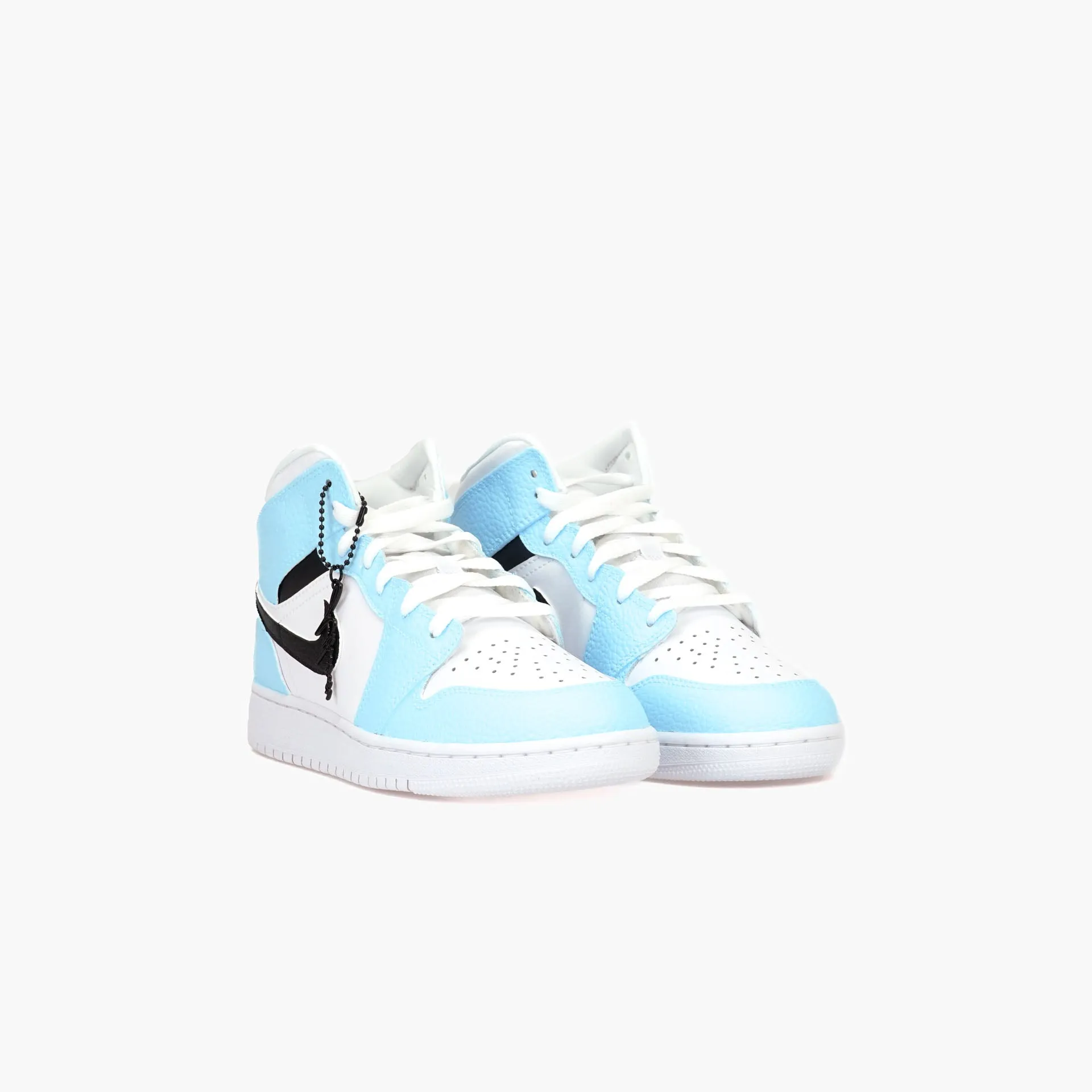 Air Jordan 1 high Custom Sneaker Pale Blau Schwarz