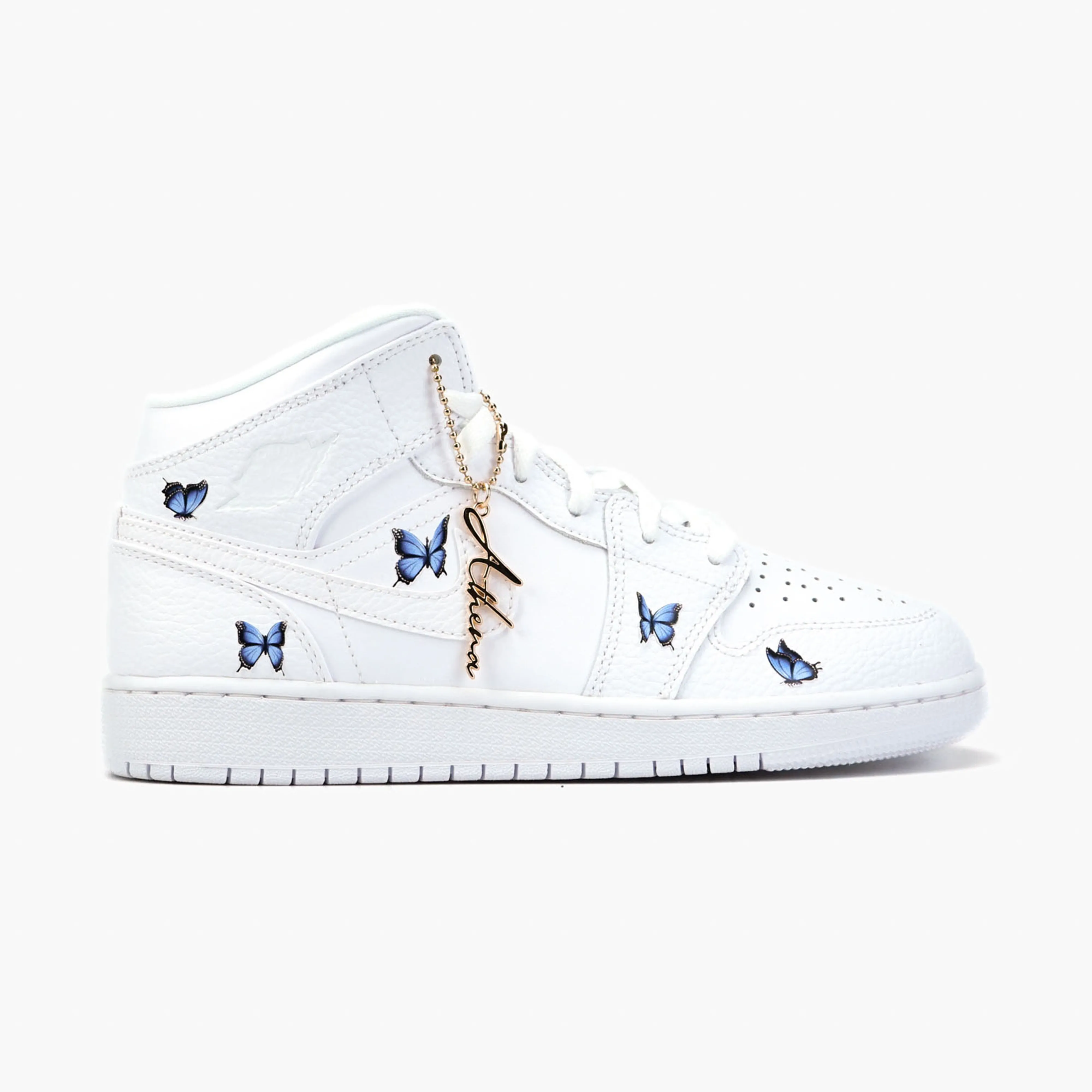 Air Jordan 1 high Custom Sneaker Schmetterling Blau