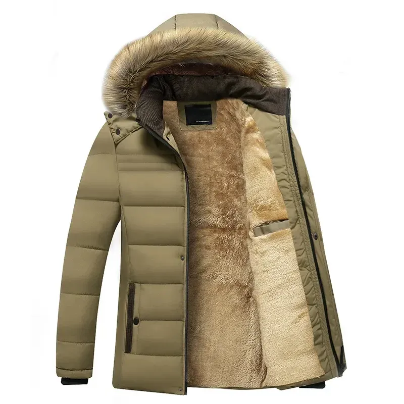 Alpinor - Parka Winterjacke Herren - Gefütterte Winterjacke mit Kapuze, Wasserabweisend