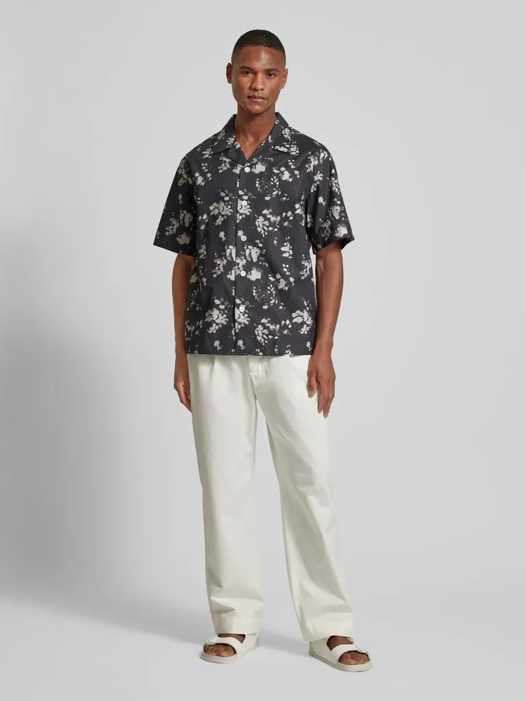 ANNARR Relaxed Fit Freizeithemd mit Allover-Print Modell 'FRED' (black) online kaufen
