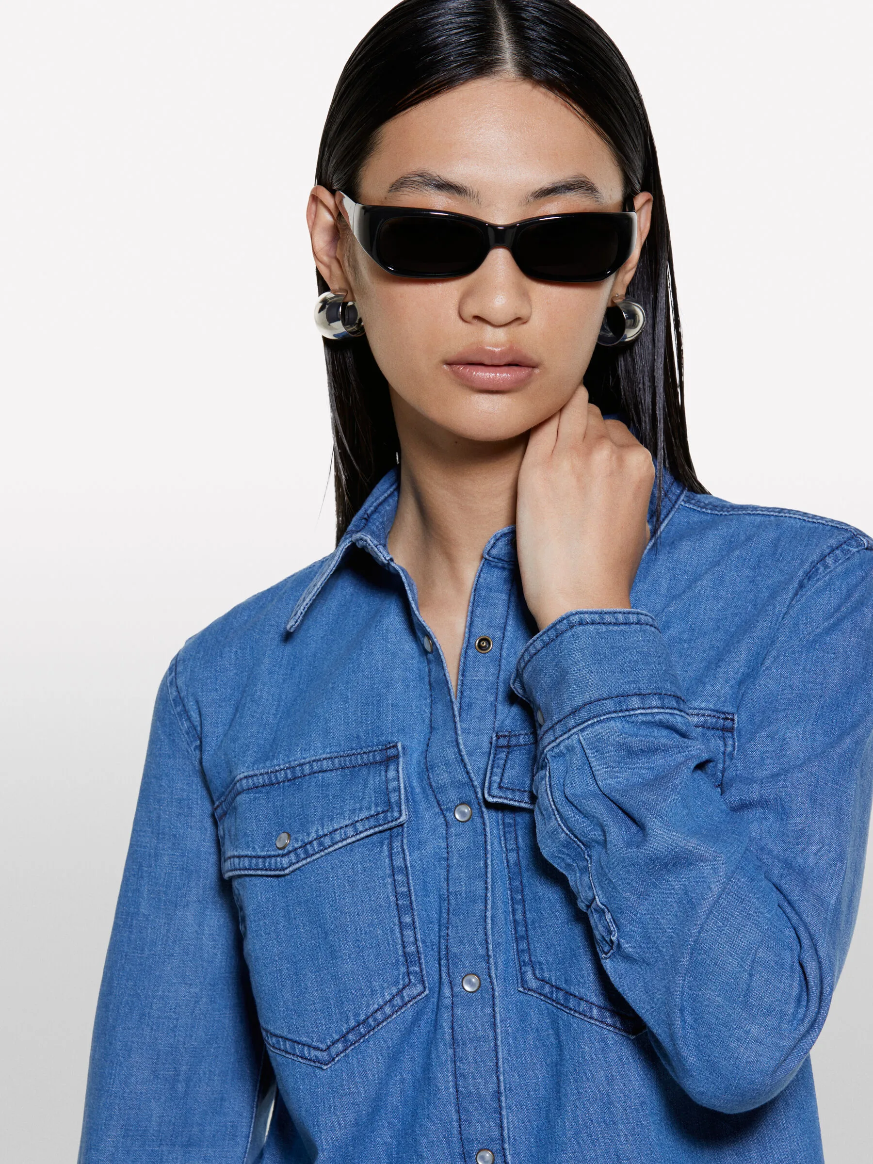 Blaues Jeanshemd regular fit, Blau 