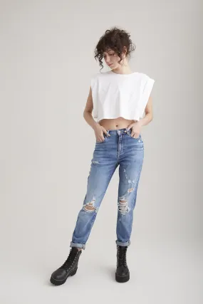 C.O.J JEANS LYNN DESTROYED light blue - Emporium Jeans