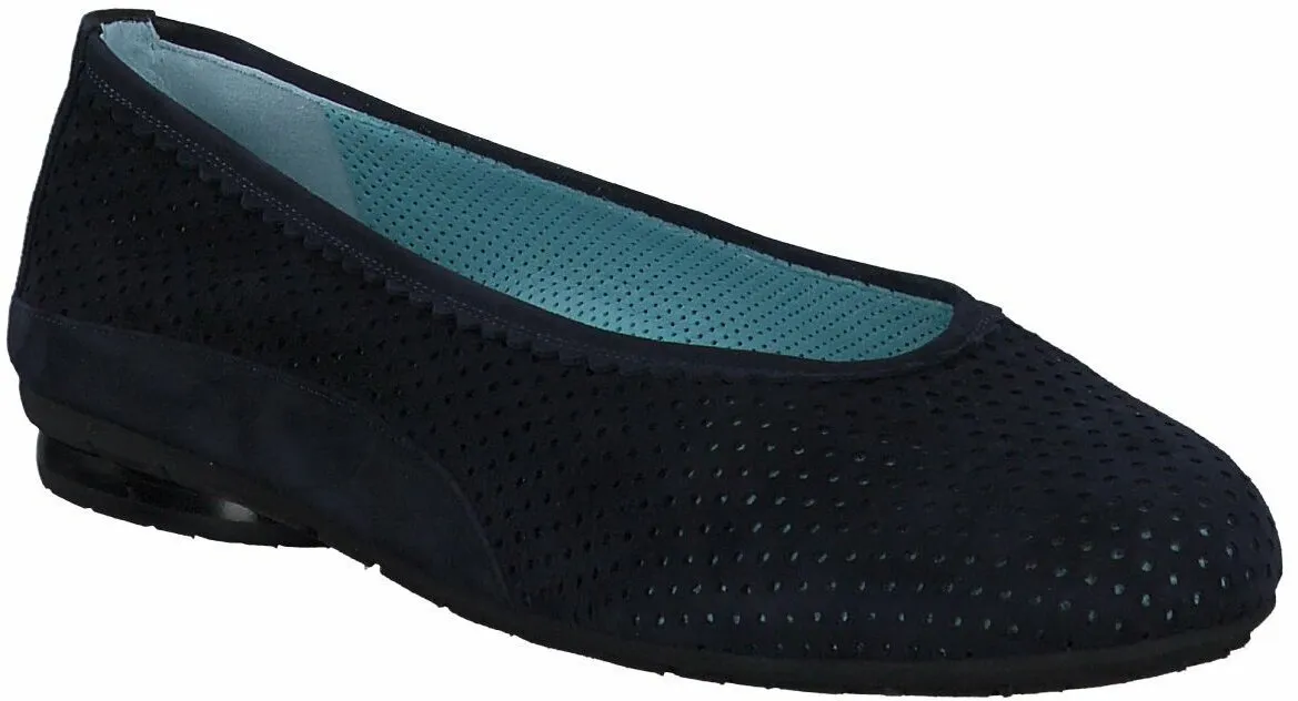 Damen-Ballerinas aus Leder 100102876835 (Dunkelblau)