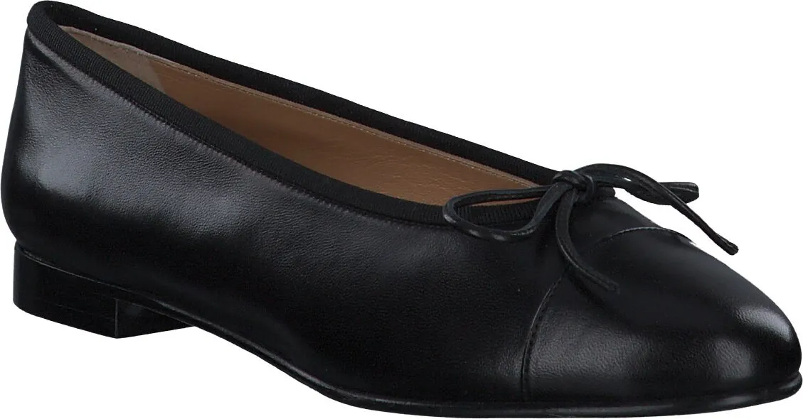 Damen-Ballerinas aus Leder 103001000012 (Schwarz)