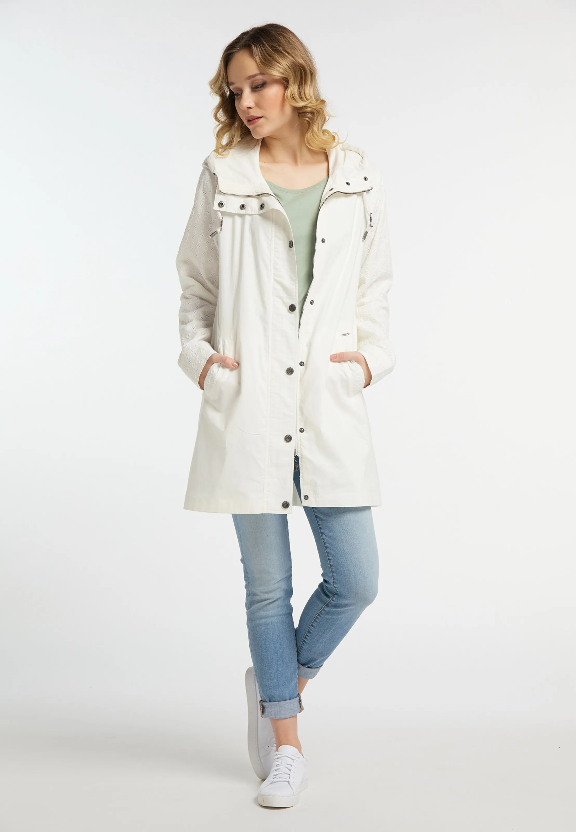 DreiMaster Vintage Parka in Wollweiß