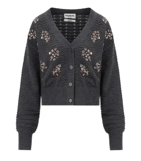  Essentiel Antwerp  ESSENTIEL ANTWERP GILETO GRAUES CARDIGAN grau  Strickjacke 