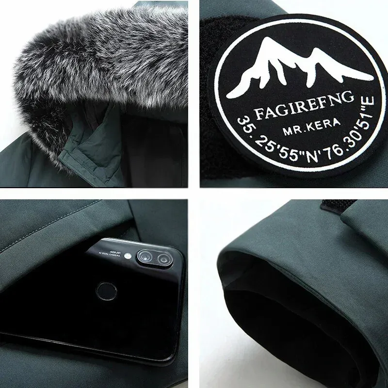 Frosten - Parka Winterjacke Herren - Winddichtes und Wasserabweisendes Design