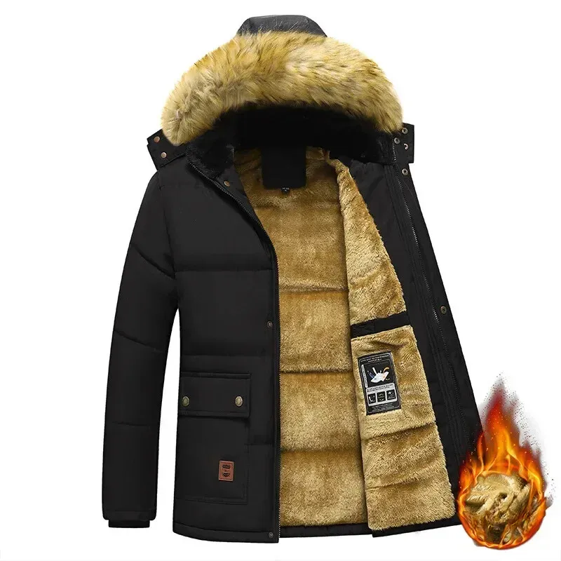 Frostix - Parka Winterjacke Herren - Wasserfeste Winterjacke mit Fellfutter, Robust & Bequem