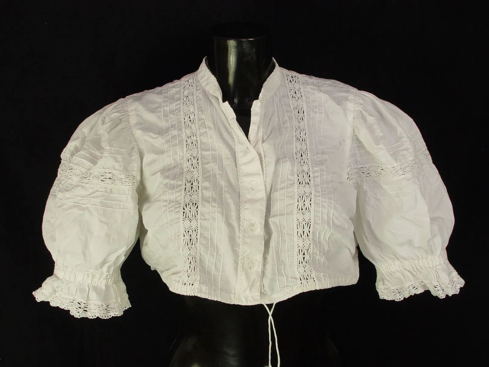 Gr.44 Dirndlbluse  mit Stehkragen  Bluse für Dirndl Trachtenbluse B2320