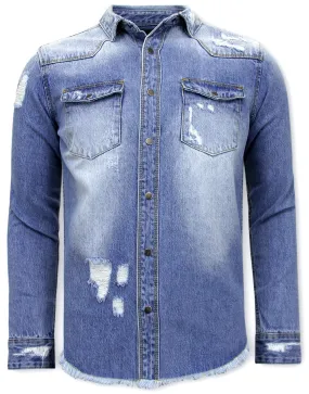 Herren Jeanshemd - 9021 - Blau