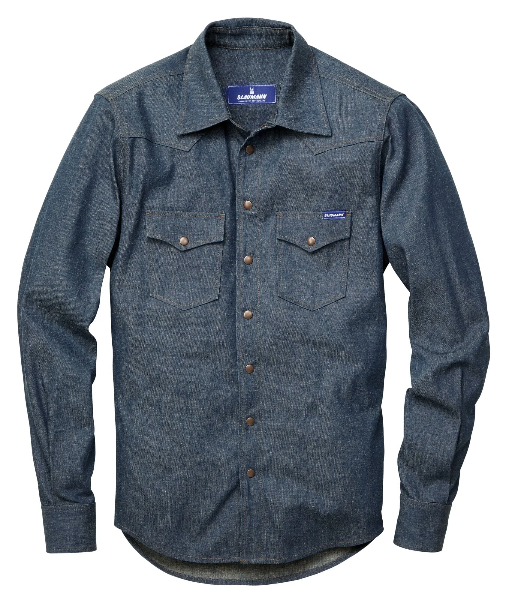 Herren-Jeanshemd, Blau