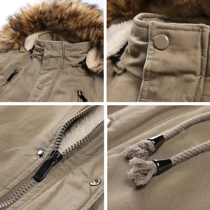 Hiverno - Parka Winterjacke Herren - Winddicht, Taschenreich, Ideal für kalte Tage