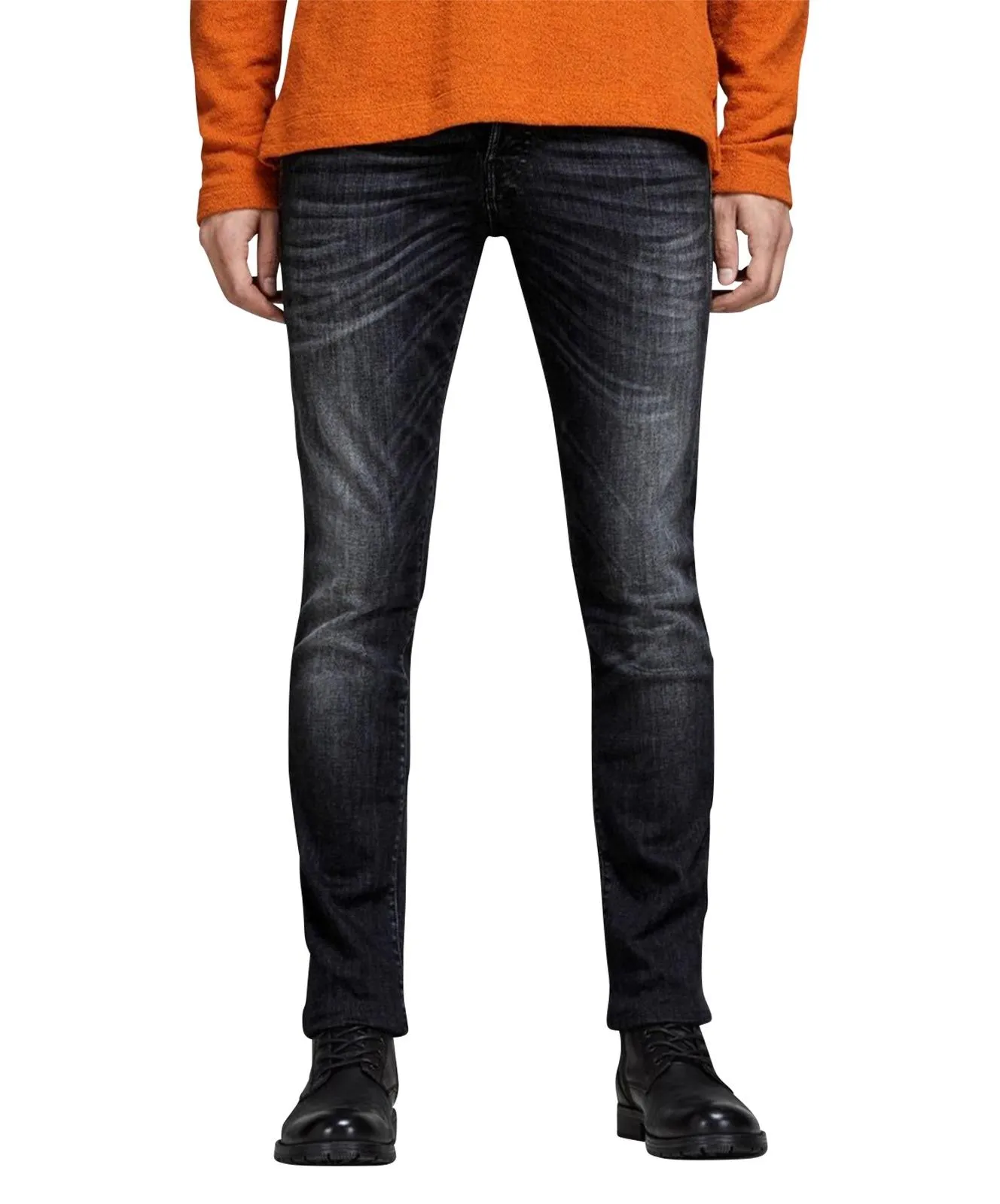Jack & Jones Jeans Slim Fit Glenn in Black Vintage-Look