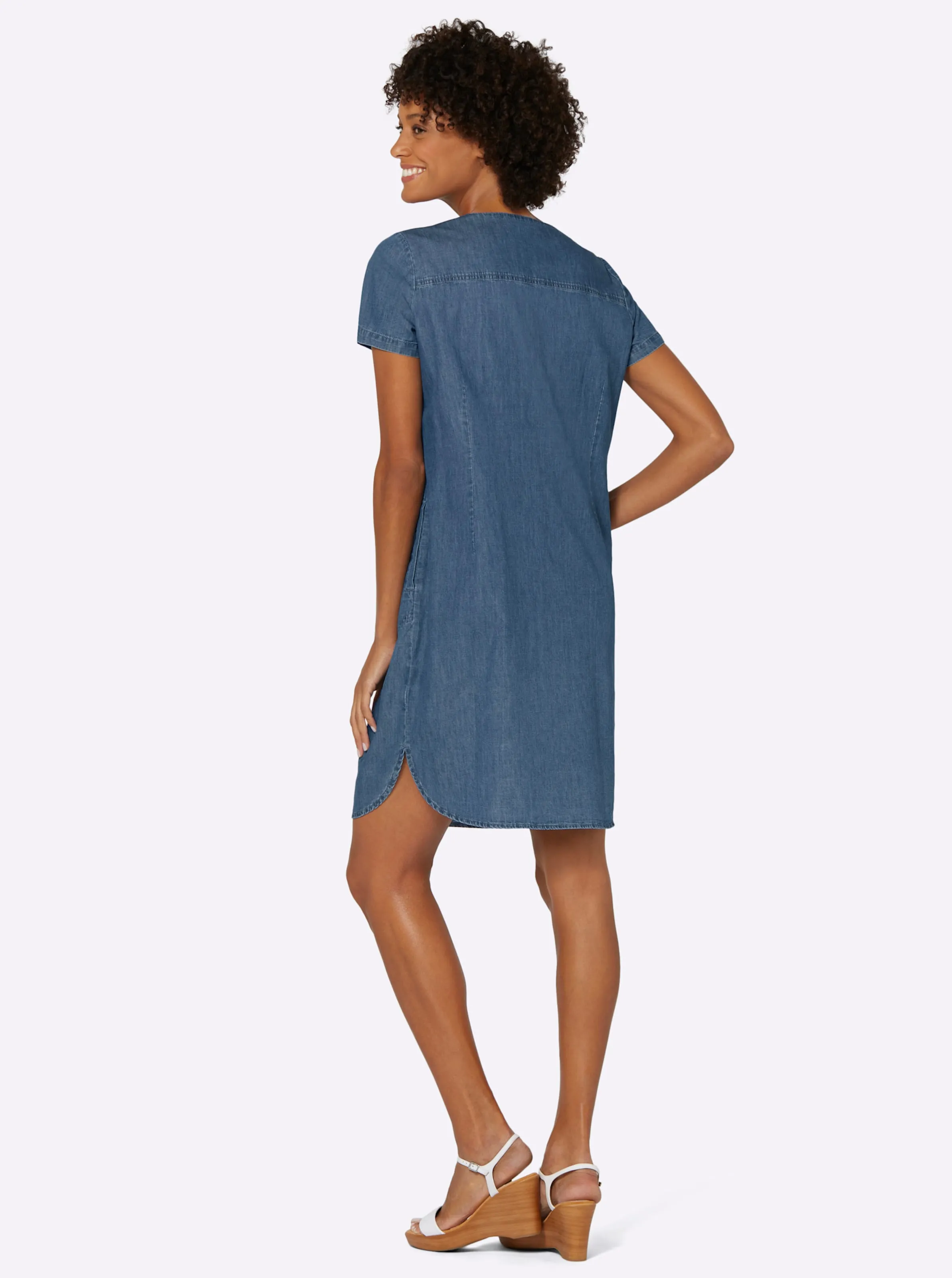 Jeans-Kleid in blue-stone-washed
