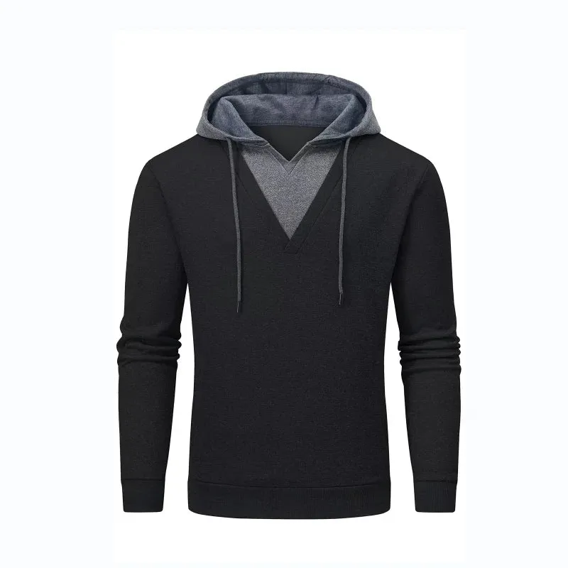 Kapuzenpullover mit V-Ausschnitt