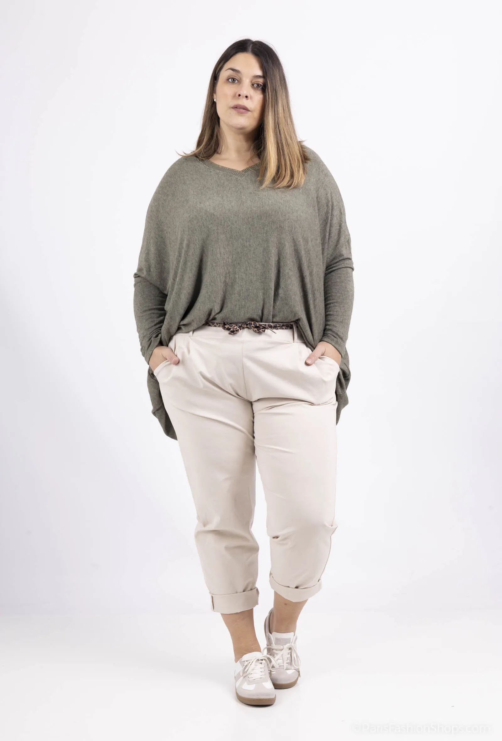 Karottenhose aus Baumwolljerseymischung