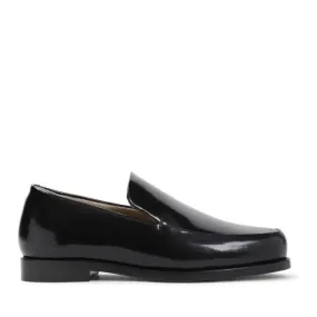   Khaite  Alessio Black Brushed Calf Leather Loafers Black  Ballerina 