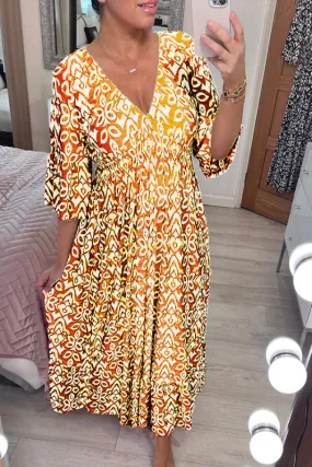 Kleid | Sommer V-Ausschnitt Maxi Elegance