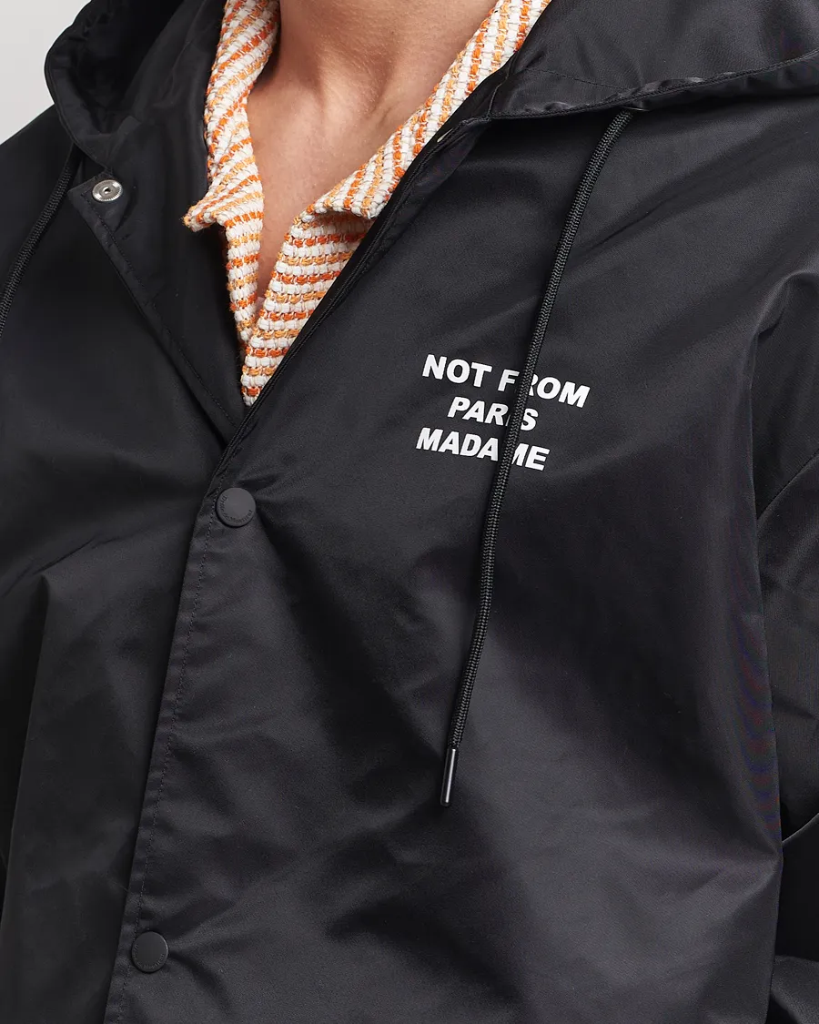 La Parka Slogan Coat Black