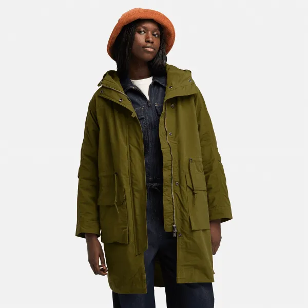 Leichter isolierter 2-in-1 City Parka für Damen in Grün