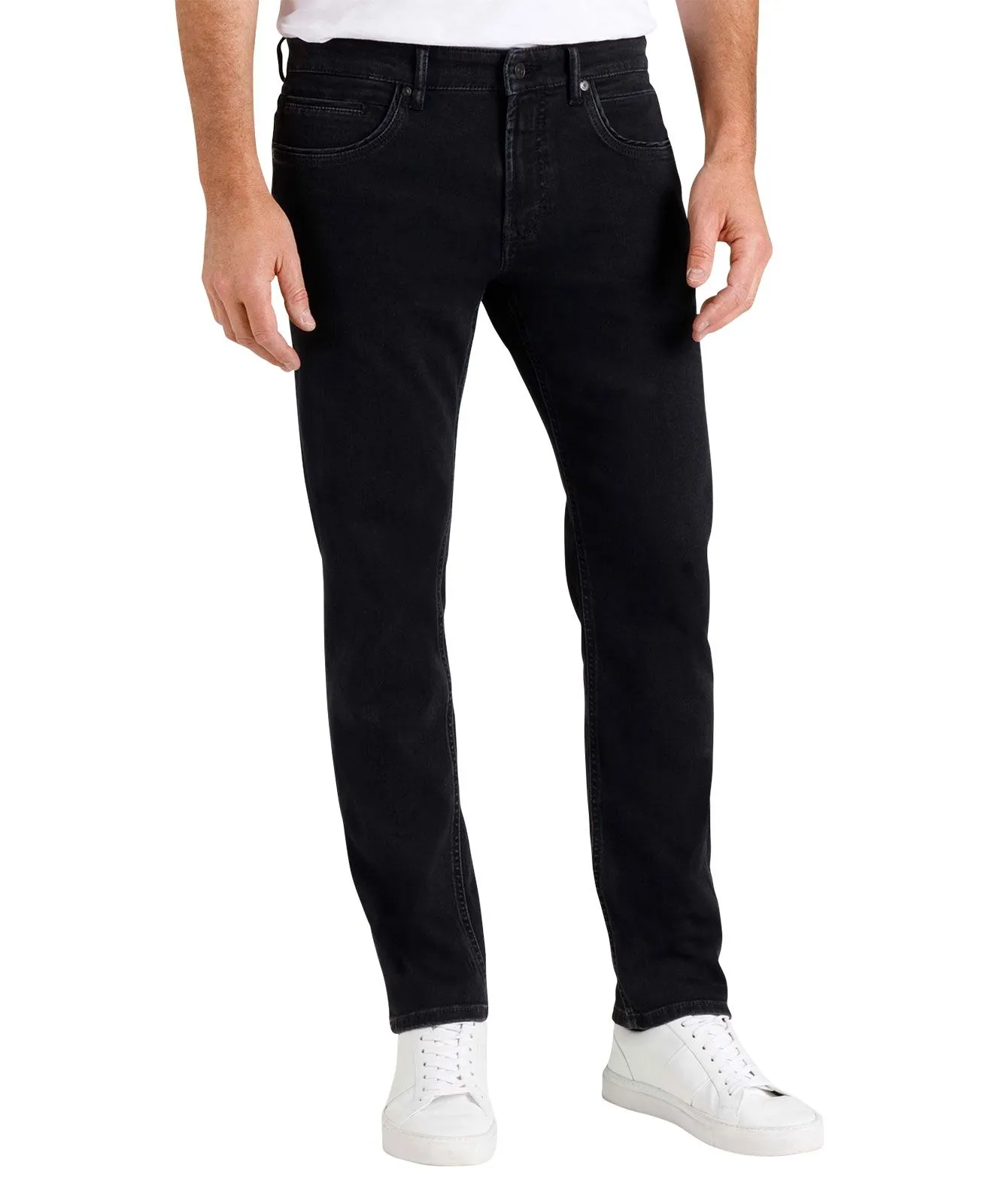 Mac Arne Pipe Jeans in schwarzer schmaler Beinform