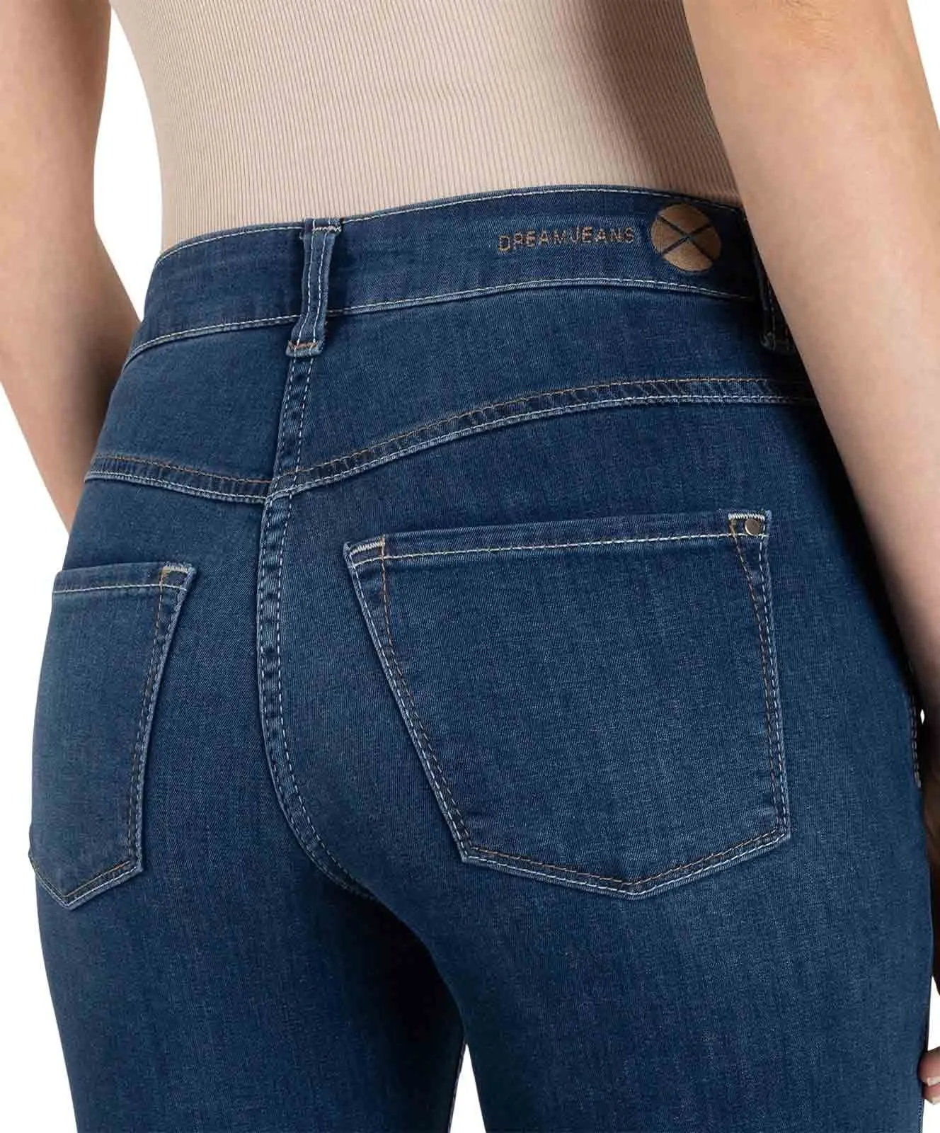 Mac Jeans Dream Skinny Fit in Mid Blue Authentic