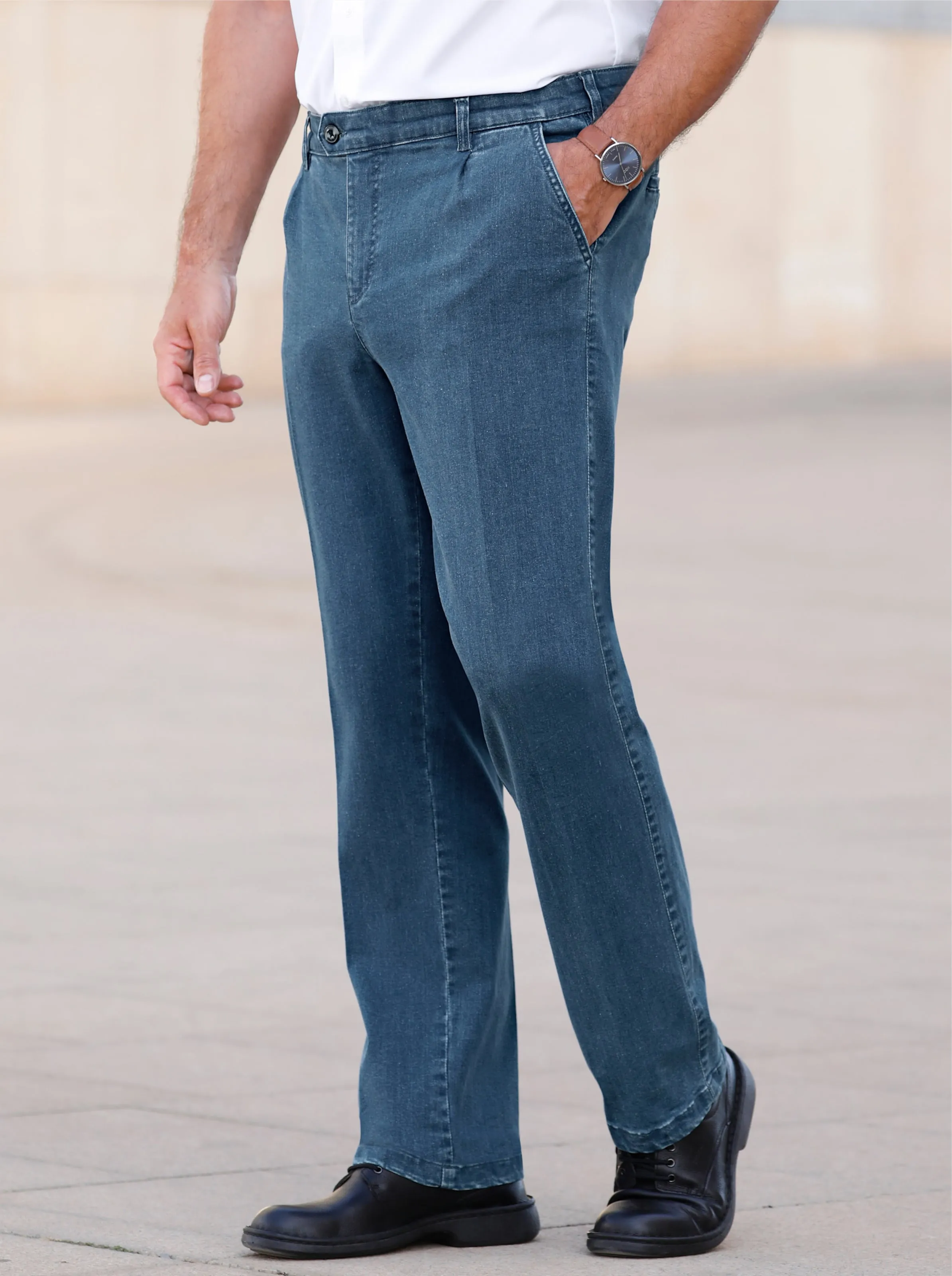 Marco Donati 5-Pocket-Jeans in blue-stone-washed