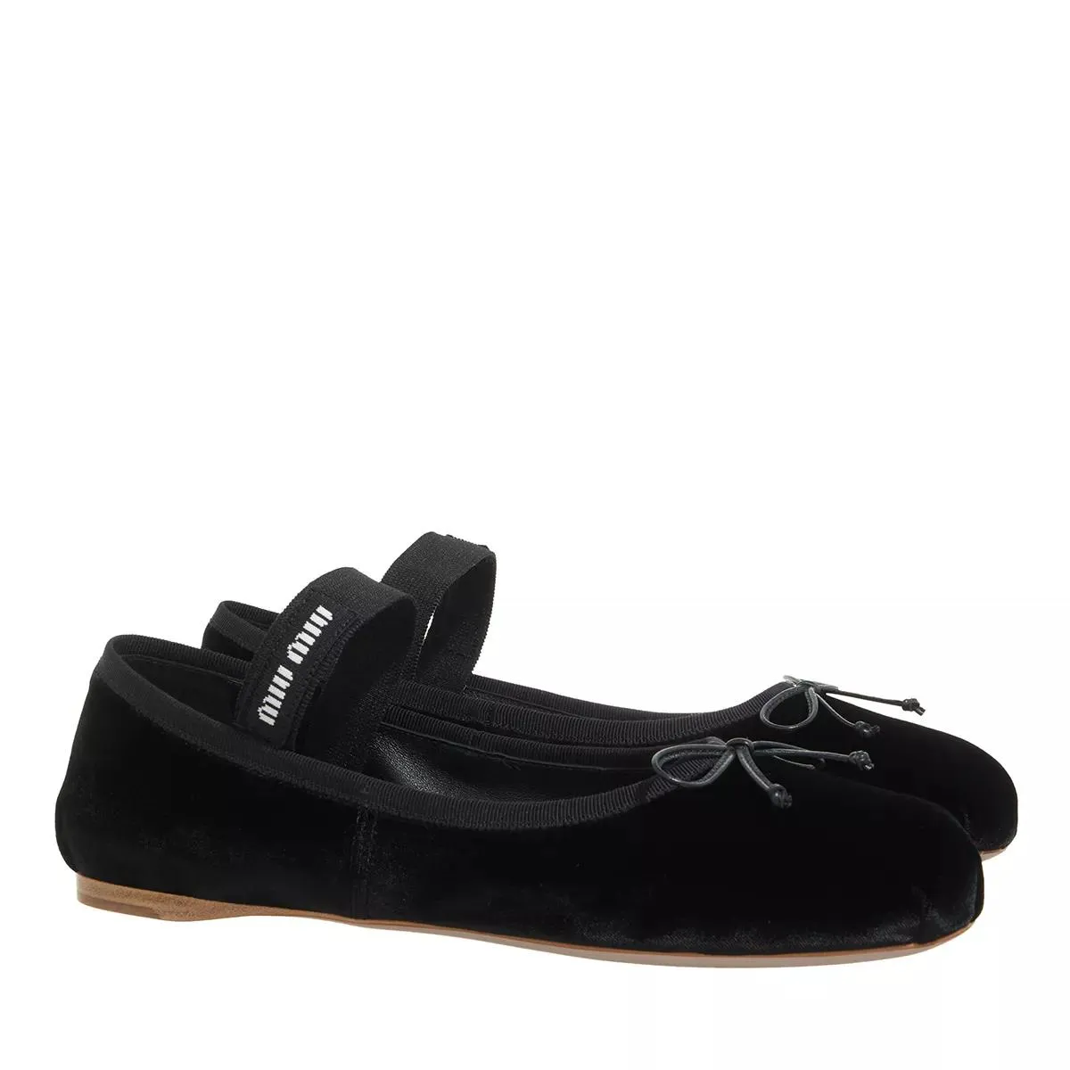   Miu Miu  Loafers Leather Black  Ballerina 