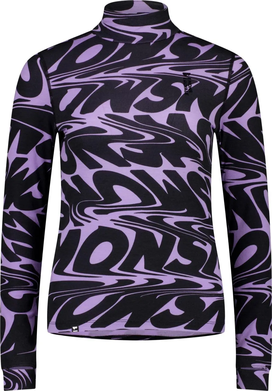 Mons Royale Womens Cascade Merino Base Layer Mock Neck Long Sleeve - Damen Skiunterwäsche