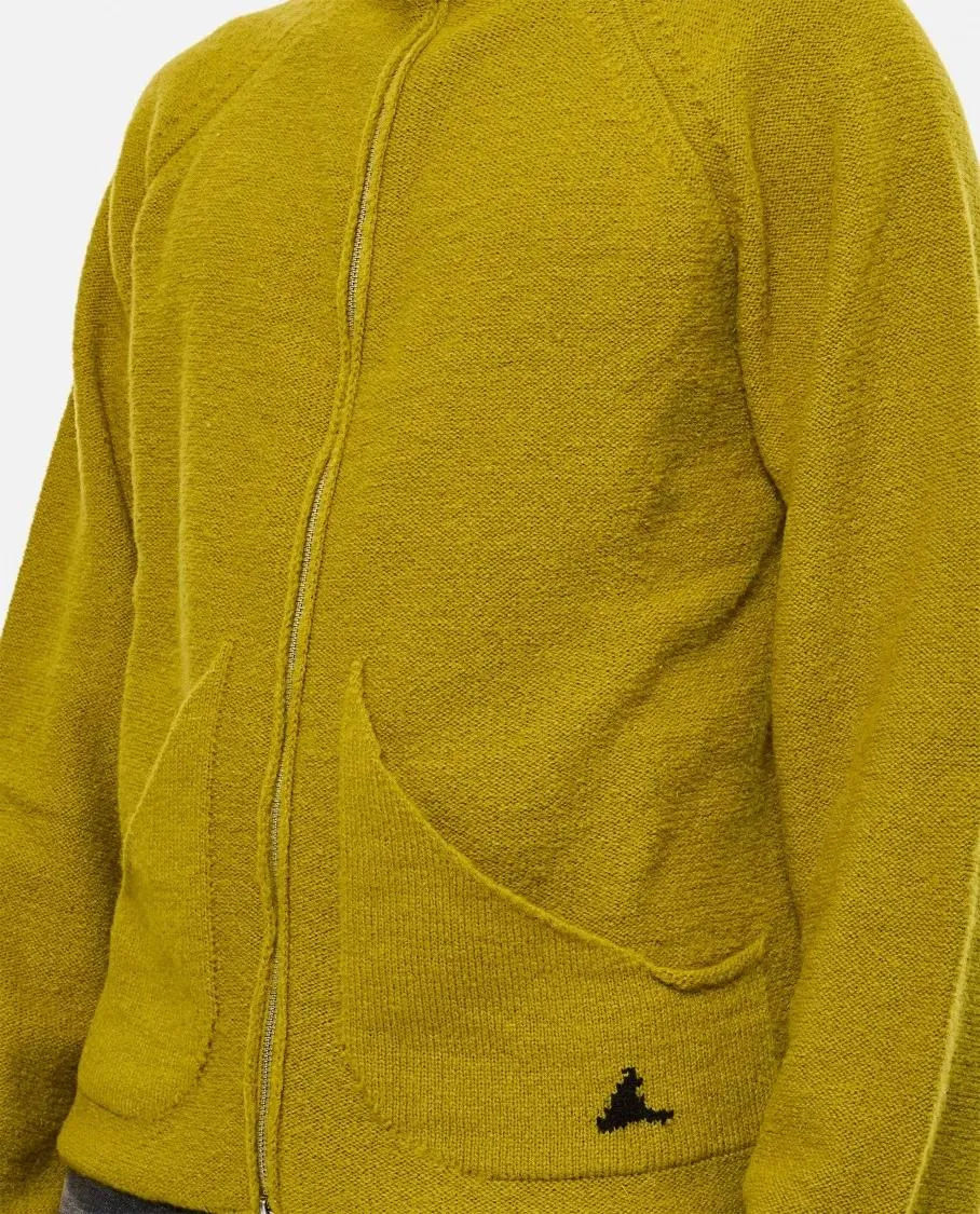   Roa  Mohair Zip Cardigan Yellow  Strickjacke 