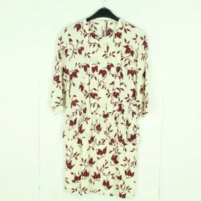 Second Hand GANNI Kleid Gr. S wei weinrot geblümt (*)
