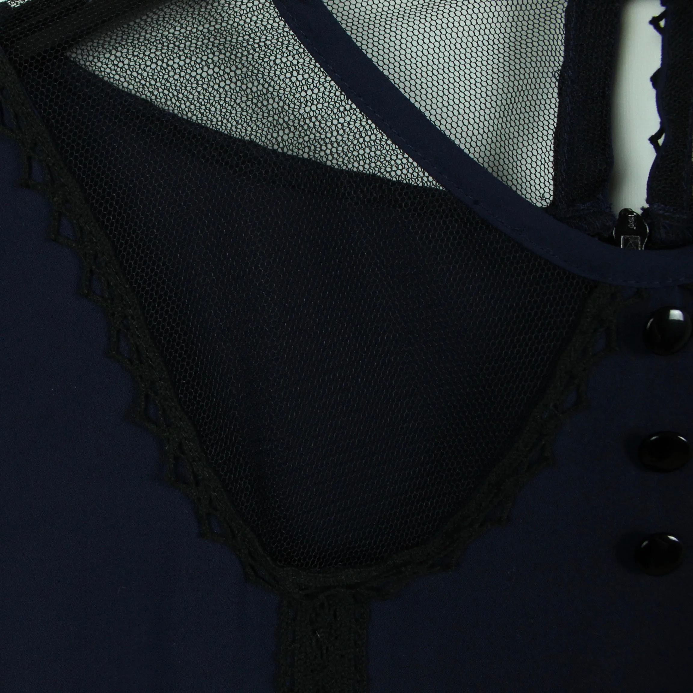 Second Hand LITTLE WHITE LIES Kleid Gr. L dunkelblau schwarz (*)