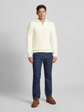 SELECTED HOMME Strickpullover mit gerippten Abschlüssen Modell 'LAND' (offwhite) online kaufen