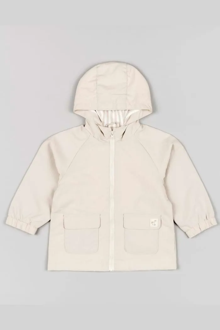 Sommer Baby & Kinder Kapuzenjacke in Beige ♡ Leichter Parka