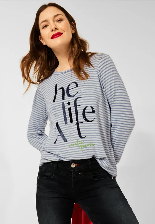 Street One Streifen Shirt mit Wording 