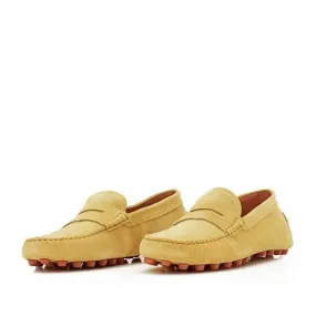   Tod's  Gommino Suede Loafers Yellow  Ballerina 