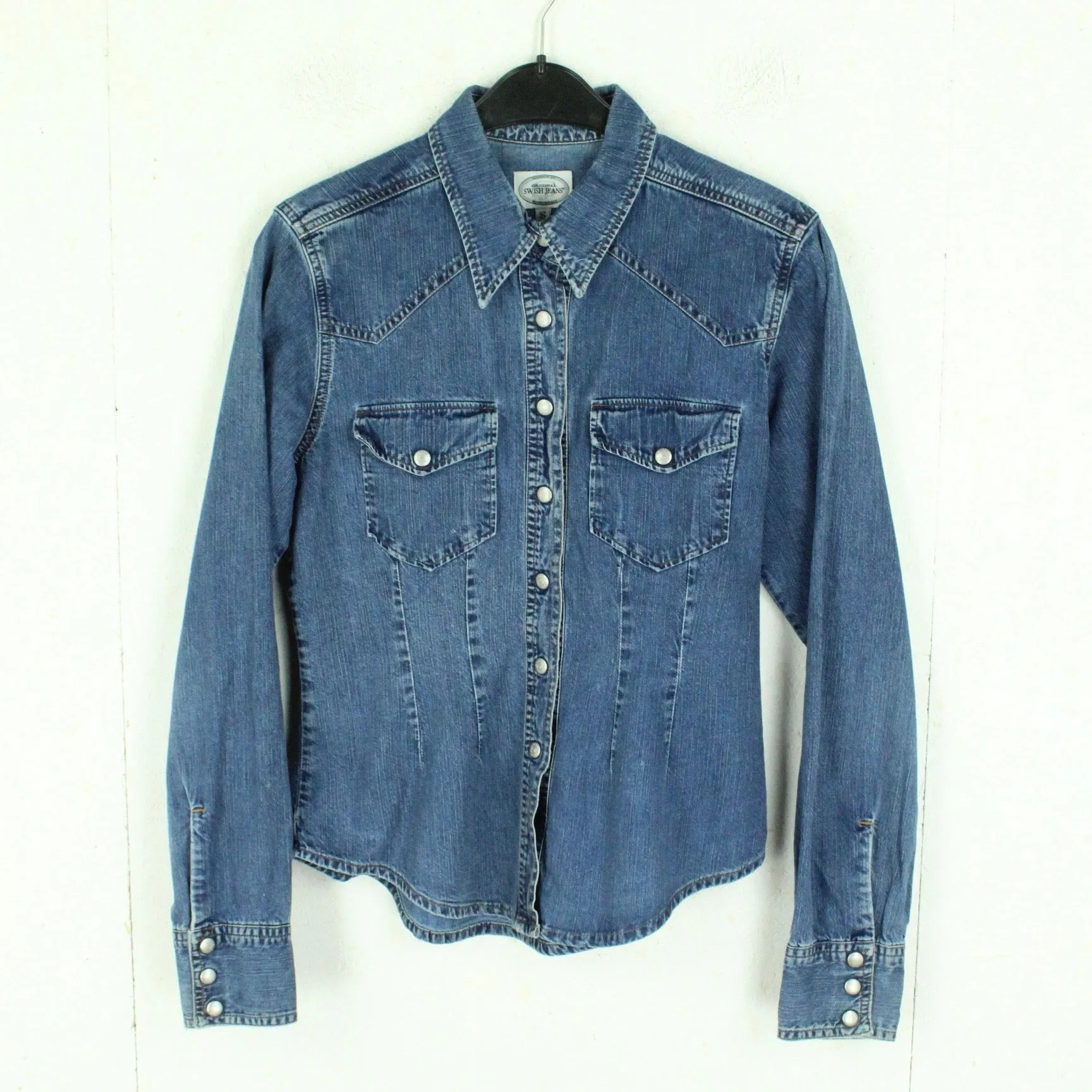 VINTAGE Jeanshemd Gr. S blau Denim