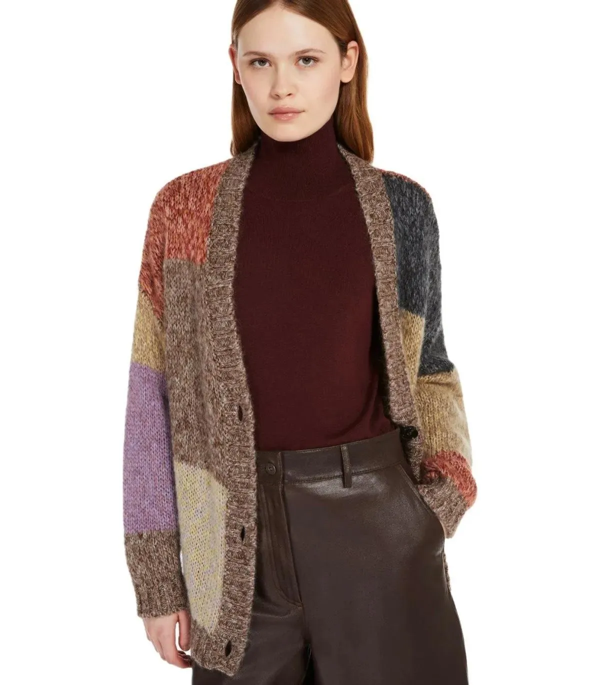   WEEKEND Max Mara  MAX MARA WEEKEND CAMERA MEHRFARBIGES CARDIGAN lila  Strickjacke 